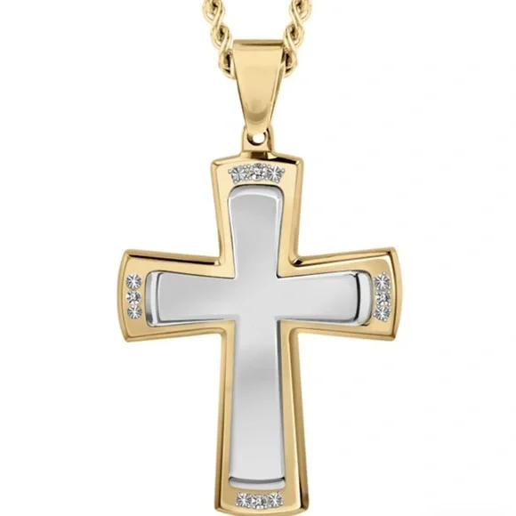 ✝️New in Box! American Exchange Premium Diamond Cross Necklace✝️ - Picture 8 of 8